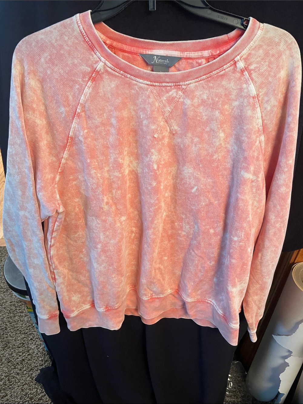 NATURAL Coral Wash Crewneck Sweatshirt